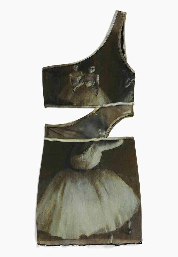 Bershka WITH ASYMMETRIC STRAP AND ART SERIES PRINT-MINI