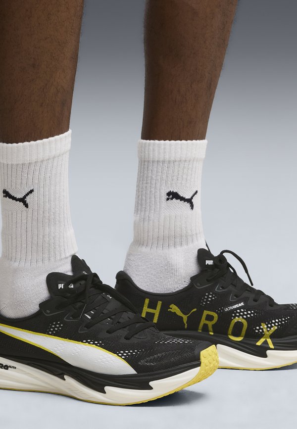 Puma DEVIATE NITRO ELITE 4 HYROX - Training shoe - black-vibrant yellow