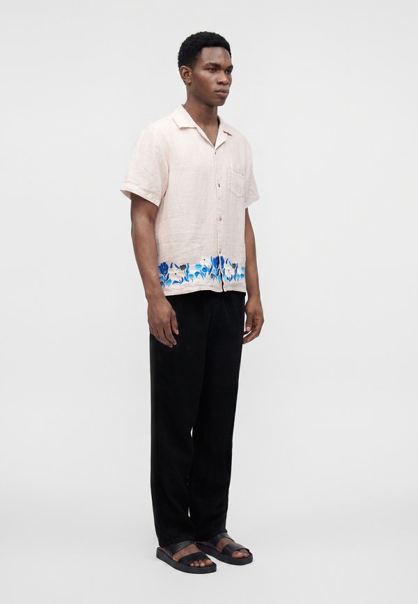 Bather PEARL LAWN CAMP SHIRT FLORAL EMBROIDERY