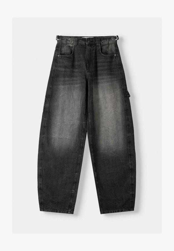 Bershka CARPENTER - Wide Leg - black