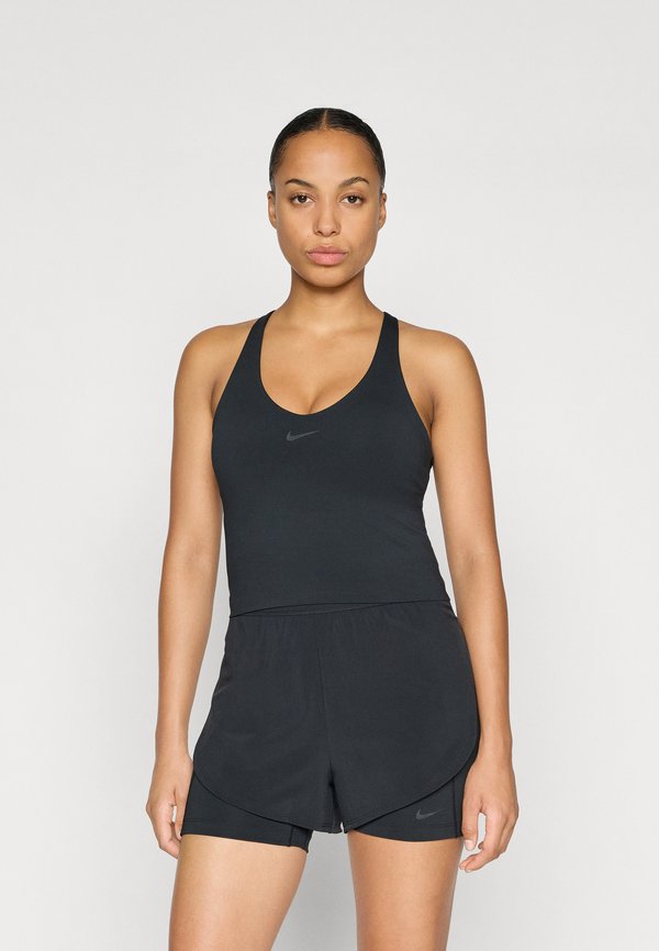 Nike Performance BRA TANK - Top - black/anthracite/dark smoke grey