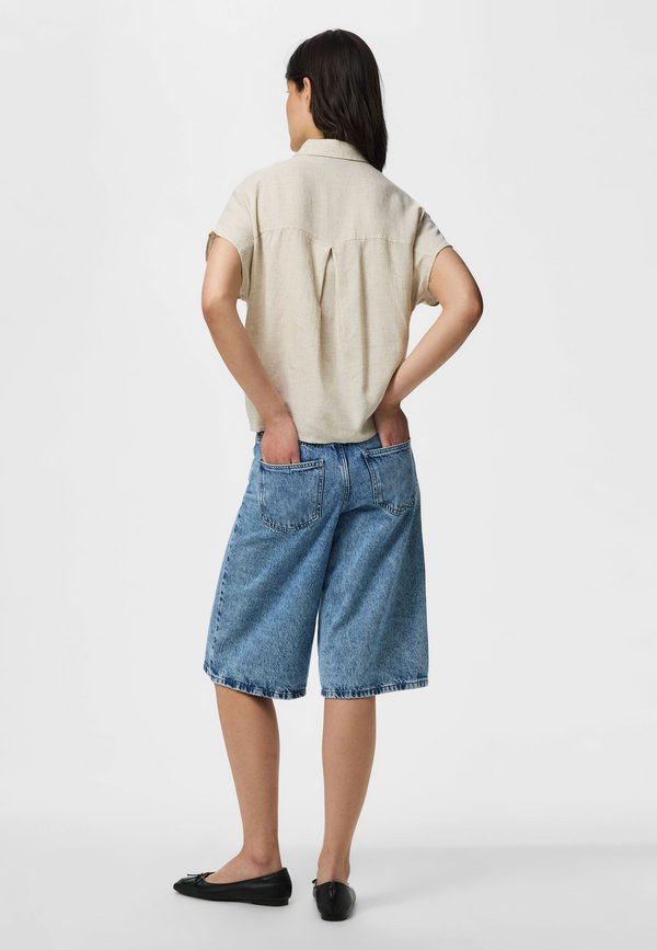 Pieces Short sleeved PCPIA LINEN BLEND