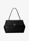 Calvin Klein EMBLEM SATCHEL - Handbag - black