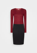 Anna Field by Zalando CREW AUSSCHNITT RIPP TOP BODYCON MINI STRICKKLEID