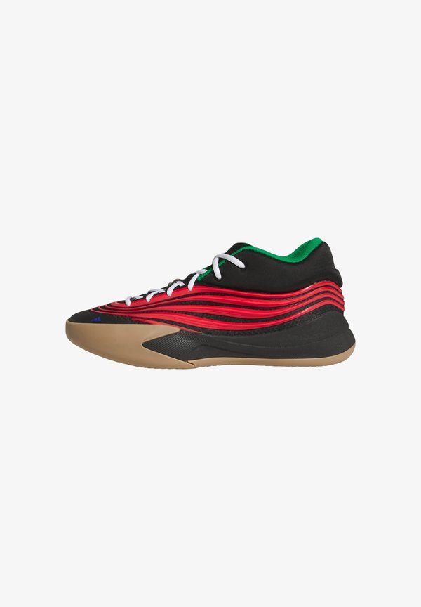 adidas Performance DAME X UNISEX - Basketball shoes - core black/pure ruby/gum