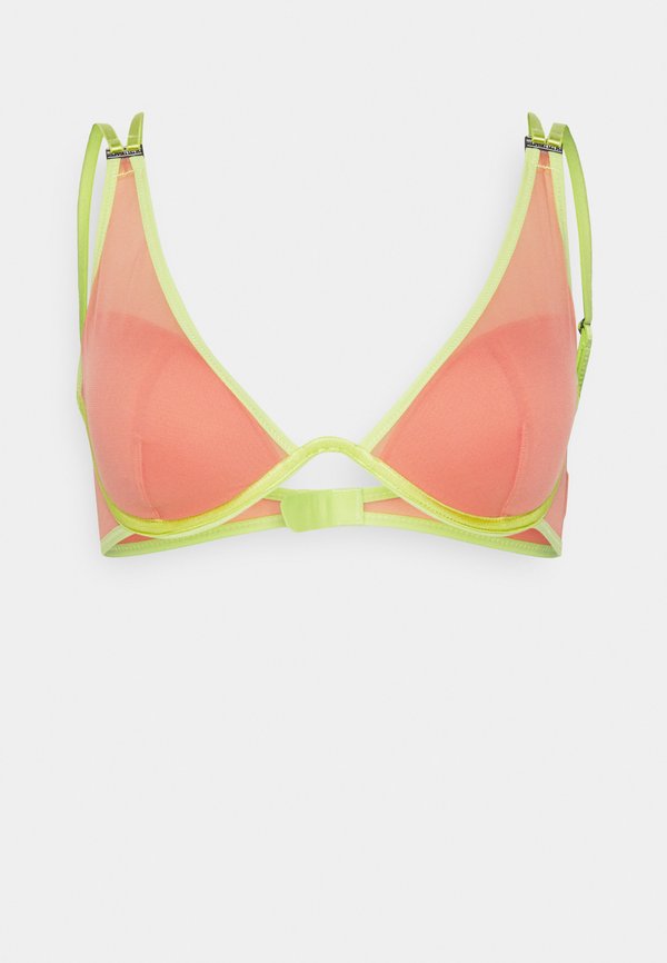 KARL LAGERFELD SHEER STRAPPY DEMI CUP BRA