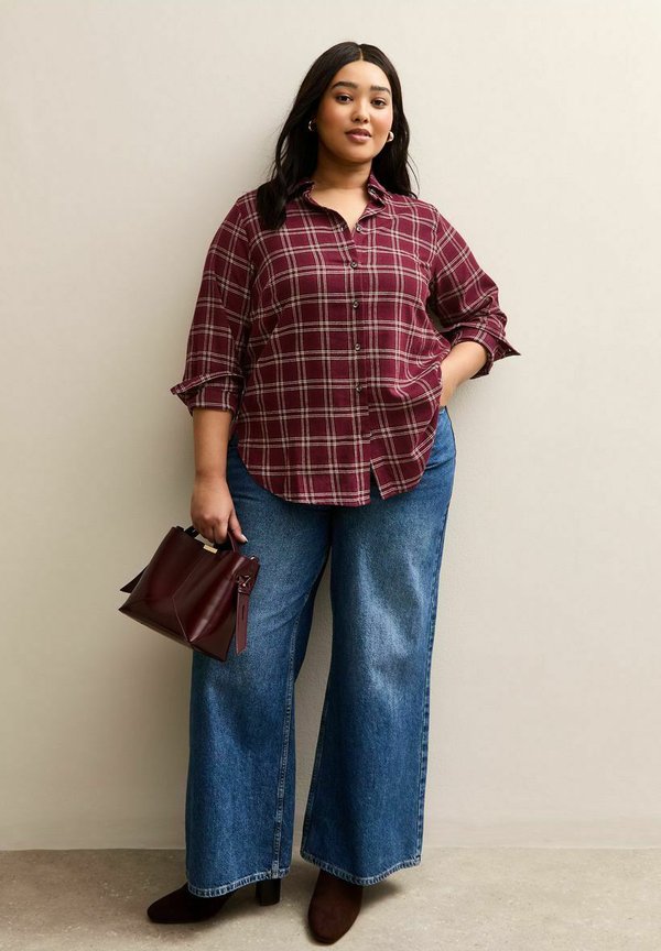 New Look Curves CURVES CHECKED LONG SLEEVE