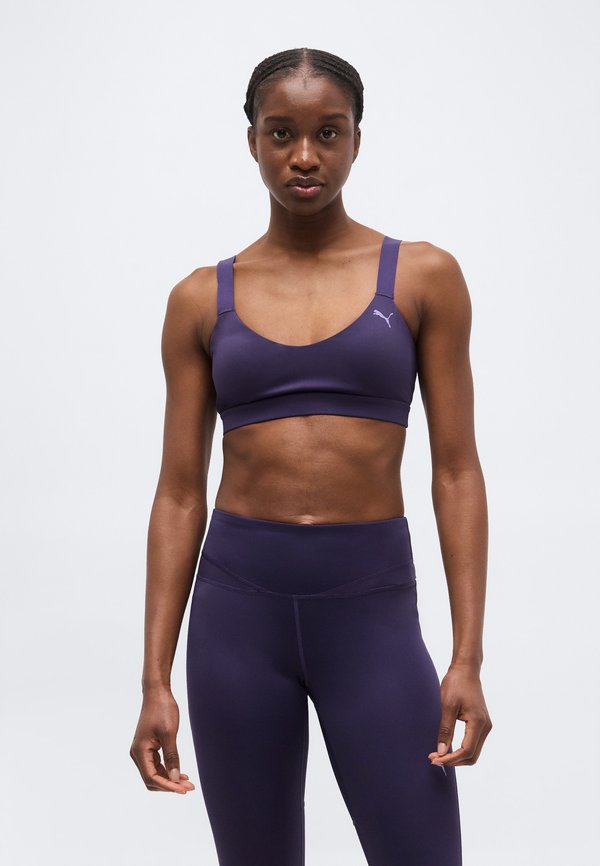 Puma SUNDAY BLISS BRA LOW - Light support sports bra - deep plum
