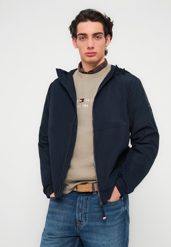 Tommy Hilfiger TONAL LOGO ZIP-THRU HOODED JACKET