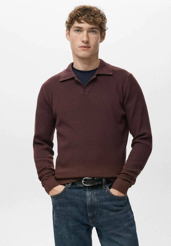 Mango Polo shirt - bordeaux