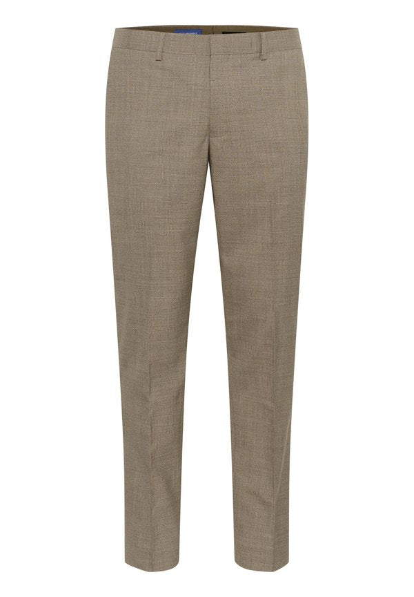 Matinique MALAS - WOOL BLEND SUIT PANTS - BELT STRAPS - STRAIGHT LEG