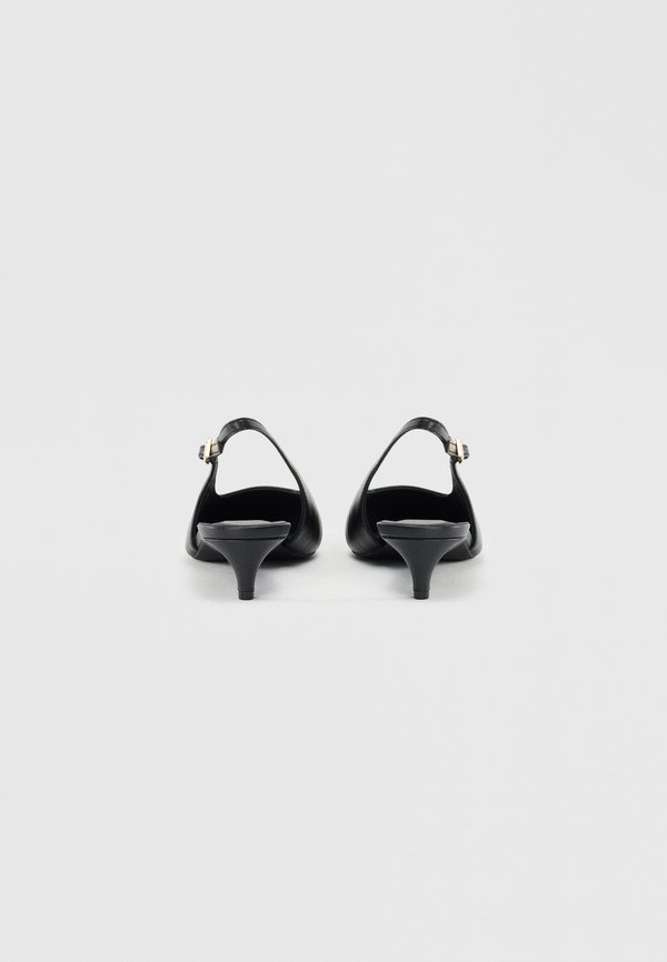 Tommy Hilfiger TH MONOGRAM LEATHER SLINGBACK KITTEN HEELS