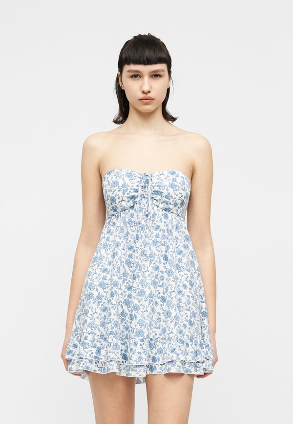 Hollister Co. STRAPLESS RUFFLE BABYDOLL MINI