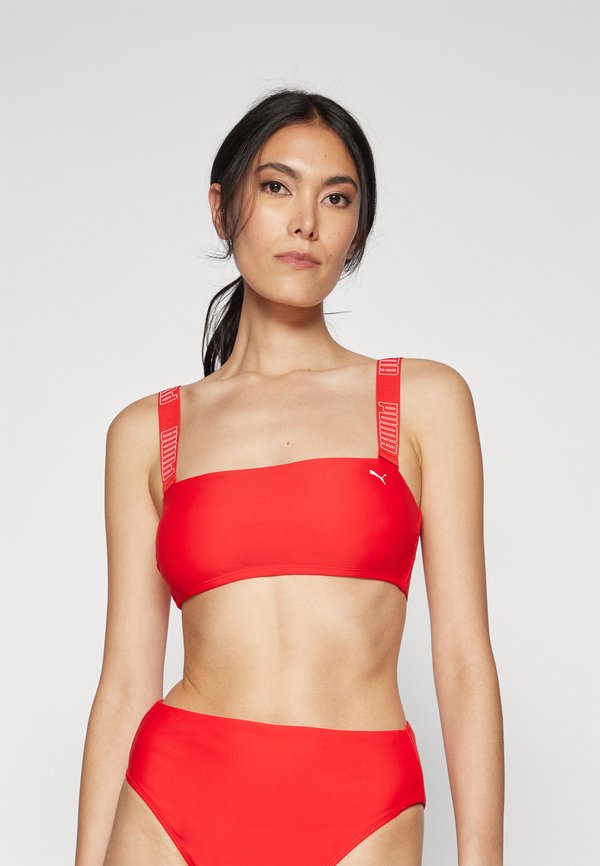 Puma SWIM WOMEN BANDEAU - Bikini top - red
