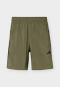 adidas Performance WORKOUT ESSENTIALS BASE 3 STRIPES - Sports shorts - olive strata/black