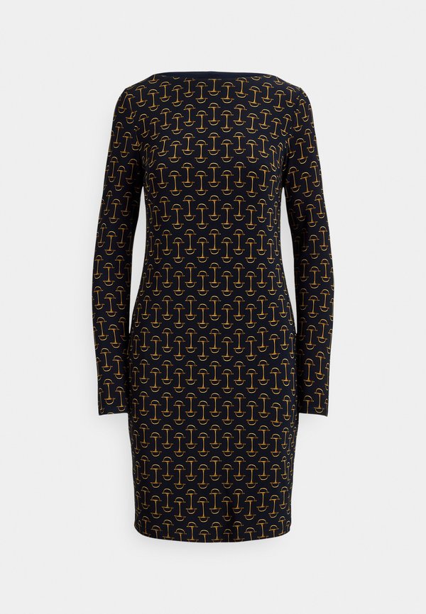 Lauren Ralph Lauren GEO PRINT STRETCH JERSEY BOATNECK DRESS