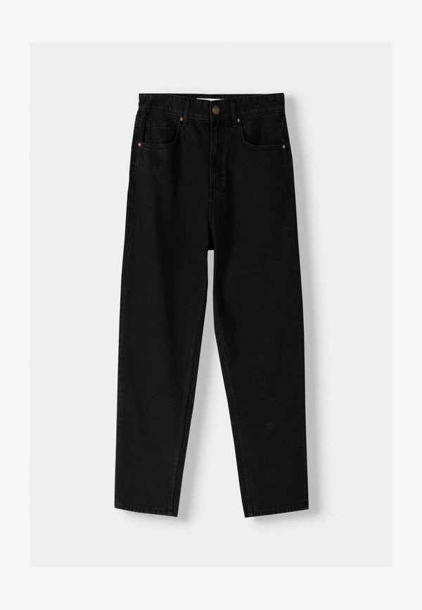 Bershka LOOSE - Jeans Tapered Fit - black