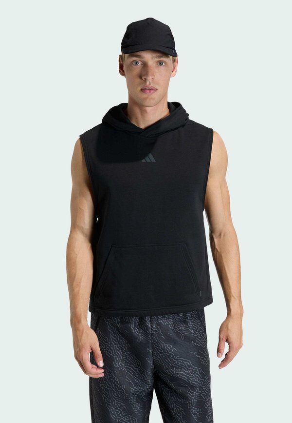 adidas Performance POWER WORKOUT HOODED - Top - black