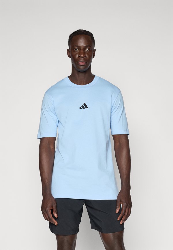 adidas Sportswear Basic T-shirt - glow blue/black