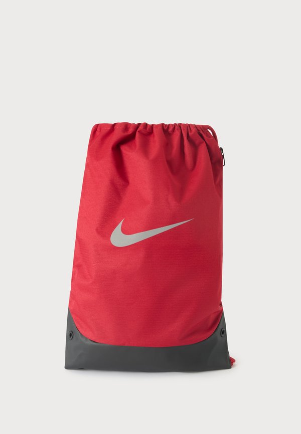 Nike Performance NK BRSLA DRAWSTRNG UNISEX - Drawstring sports bag - tough red/black/reflect silver-coloured