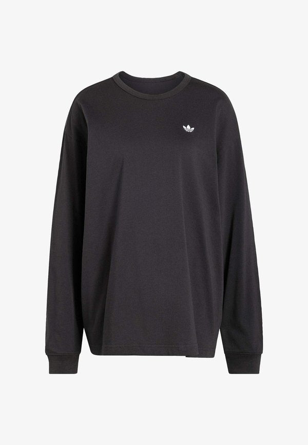 adidas Originals ADIDAS ORIGINALS ESSENTIALS OVERSIZE LONGSLEEVE T-SHIRT - Long sleeved top - black
