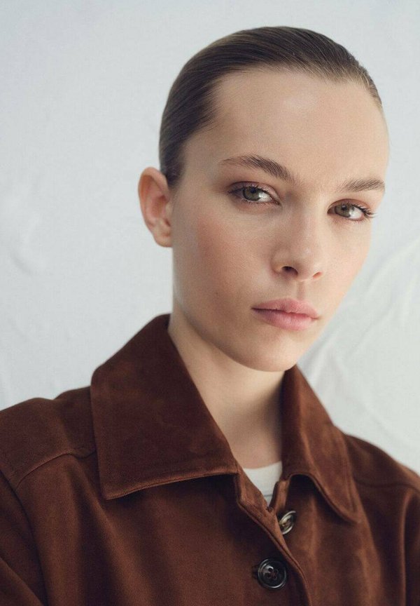Mango Leather jacket - orange