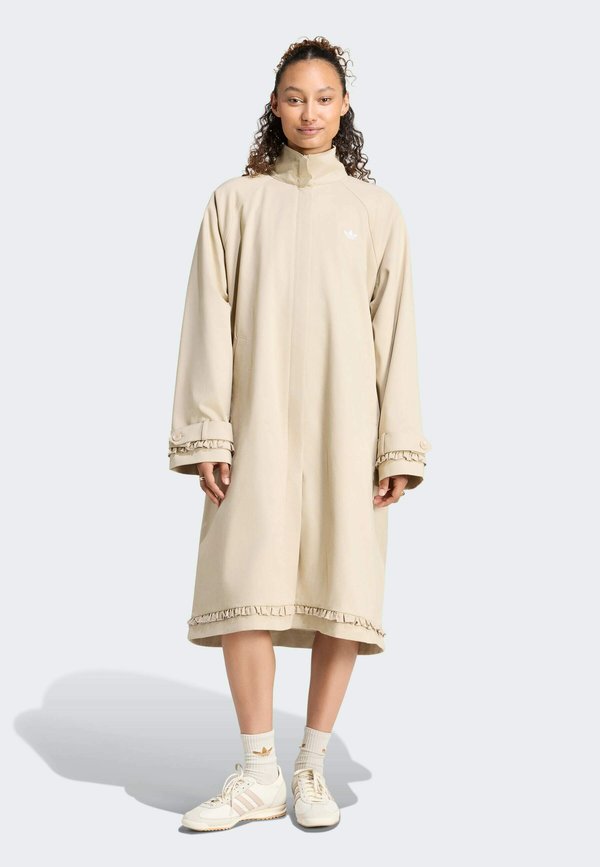 adidas Originals PLEATED TRACK TOP COAT - Classic coat - khaki three