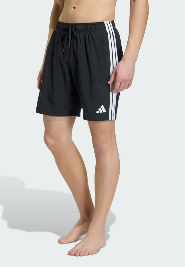 adidas Sportswear ADIDAS SPORTSWEAR 3 STRIPES SWIM SHORTS 8 INCH - Swimming shorts - black/white