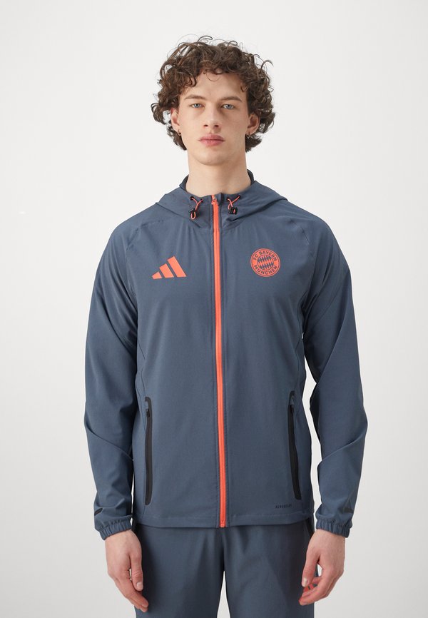 adidas Performance FC BAYERN MUENCHEN TIRO25 COMPETITION VIS TECH TRAVEL JACKET - Club wear - bold onix/easy coral