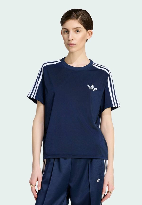 adidas Originals FIREBIRD TEE - Print T-shirt - night indigo   white