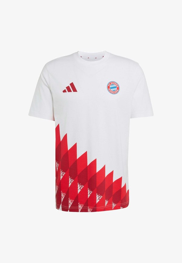 adidas Performance ADIDAS PERFORMANCE FC BAYERN MUENCHEN ANTHEM GRAPHIC T-SHIRT - Print T-shirt - white   team victory red