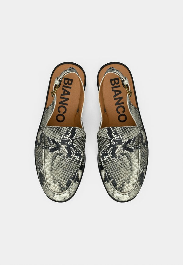 Bianco BIAPOP SLINGBACK LOAFER SNAKE
