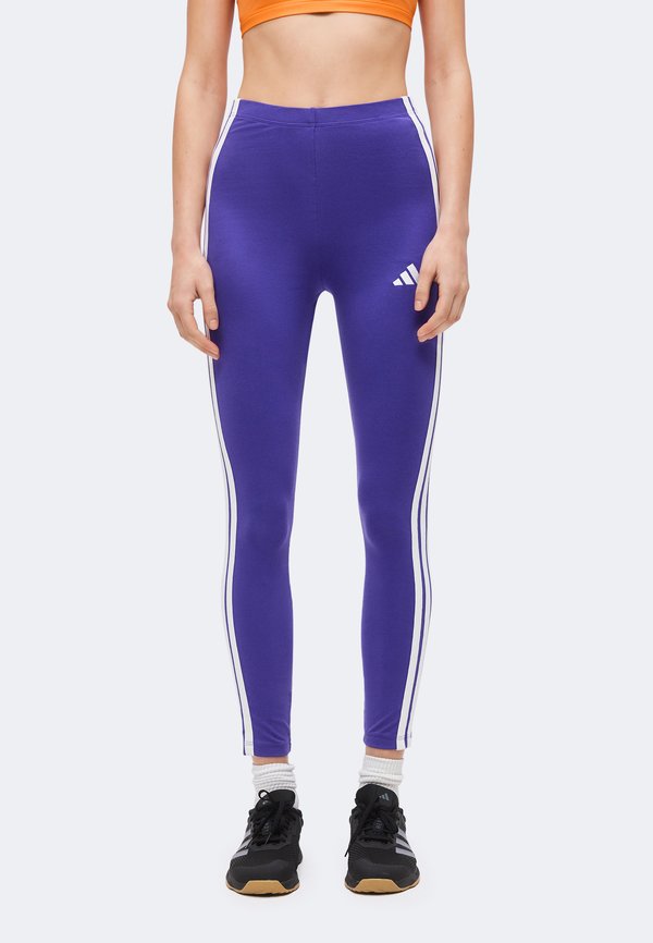adidas Sportswear ESSENTIALS 3 STRIPES - Leggings - pure purple/white