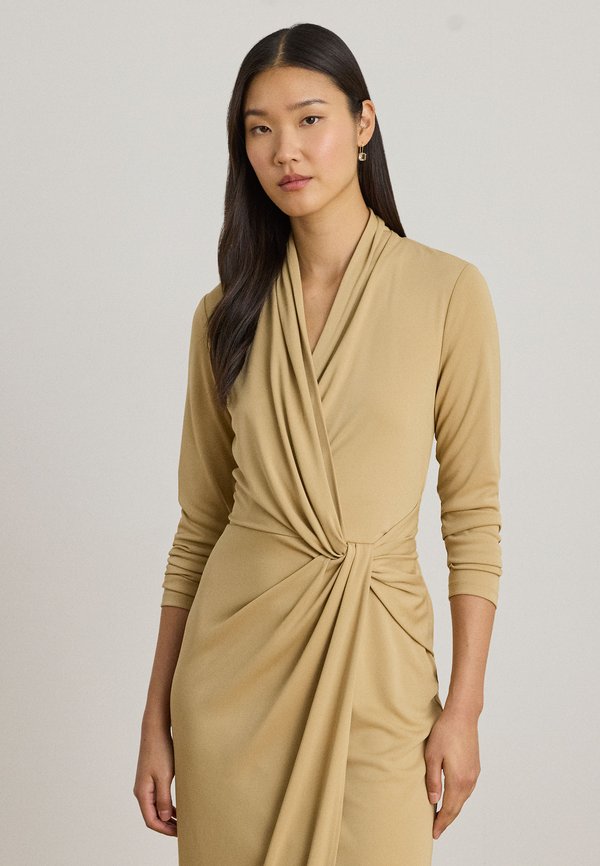 Lauren Ralph Lauren TWIST-FRONT JERSEY SURPLICE DRESS