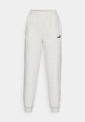 Puma SMALL LOGO COMFORT HIGH-WAIST SWEATPANTS  - Tracksuit bottoms - light gray heather