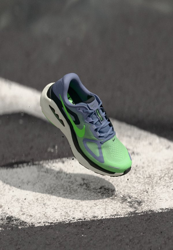 Nike Performance STRUCTURE PLUS - Road running shoes - iron purple/voltage green/off noir/sail