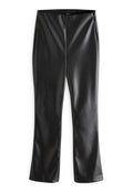 Next PU CROP KICKFLARE TROUSERS
