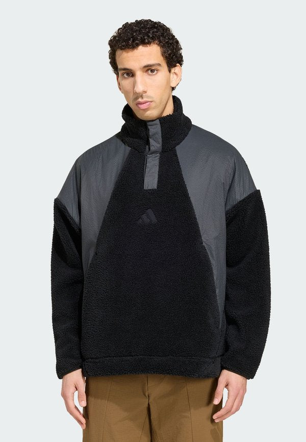 adidas Sportswear ADIDAS SPORTSWEAR TERREX XPLORIC CLIMAWARM HIGH PILE SNAP PULLOVER - Fleece jumper - black