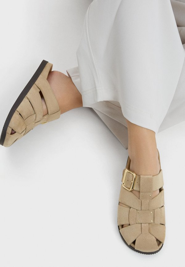 Bershka Mules - taupe