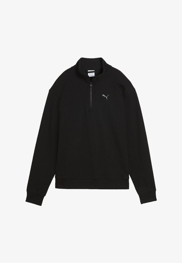 Puma ESS ELEVATED STANDARD HALF-ZIP - Sweatshirt - black