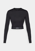 adidas Performance HYPERGLAM CROPPED LONG SLEEVE - Long sleeved top - black