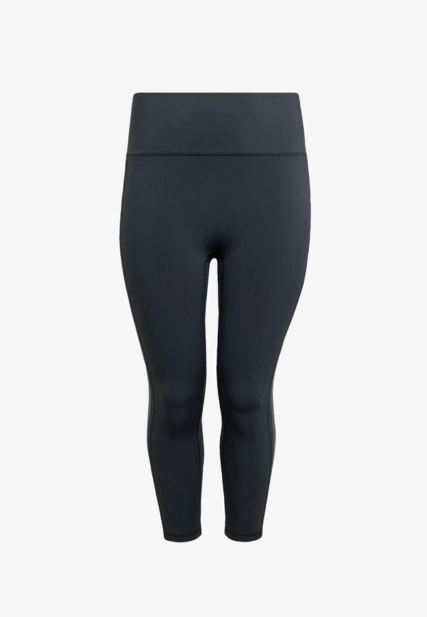 adidas Performance OPTIME WORKOUT 3-STRIPES 7/8 PLUS SIZE - Leggings - black