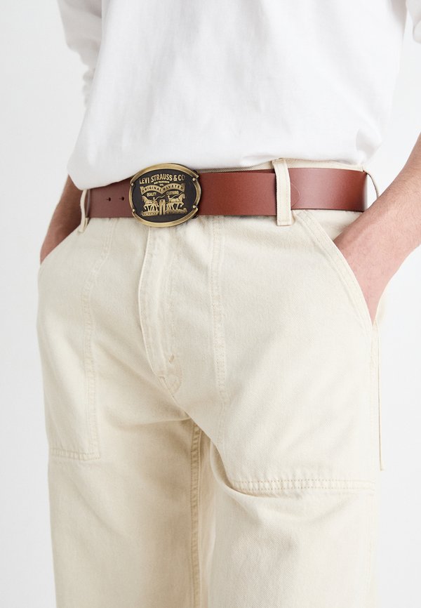 Levi's® BILLY PLAQUE BELT - Belt - medium brown