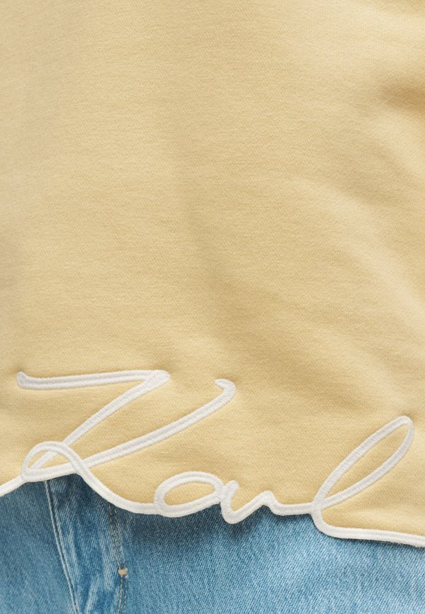 KARL LAGERFELD SIGNATURE HEM HALF ZIP UP