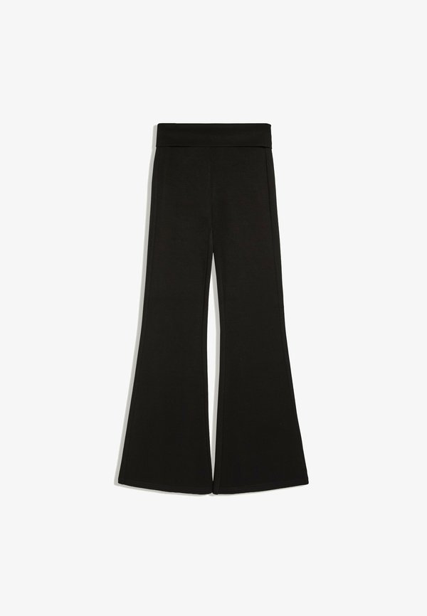Bershka FLARED - TROUSERS - Trousers - black