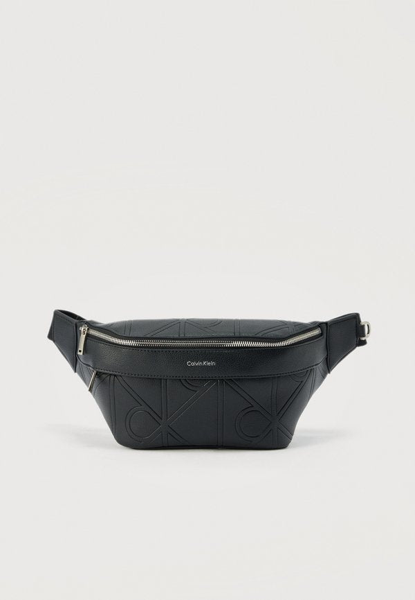 Calvin Klein EMBLEM EMBOSS WAISTBAG - Bum bag - black