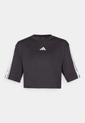 adidas Sportswear ESSENTIALS 3 STRIPES LOOSE - Print T-shirt - black/white