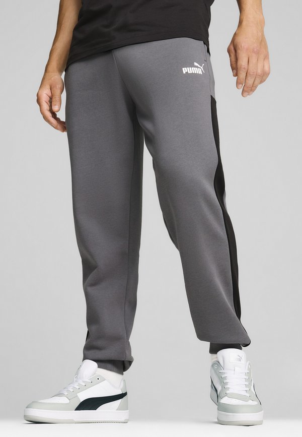 Puma AROUND THE BLOCK - Tracksuit bottoms - cool dark gray