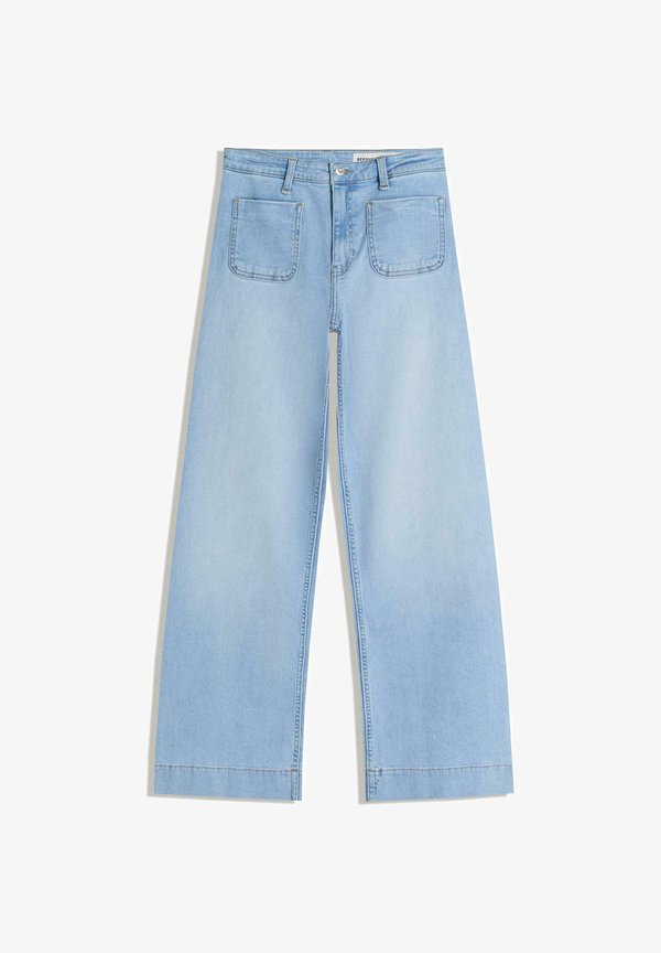 Bershka WITH POCKETS - Wide Leg - light blue