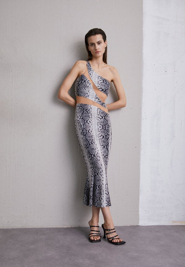 Norma Kamali SNAKE FISHTAIL DRESS TO MIDCALF